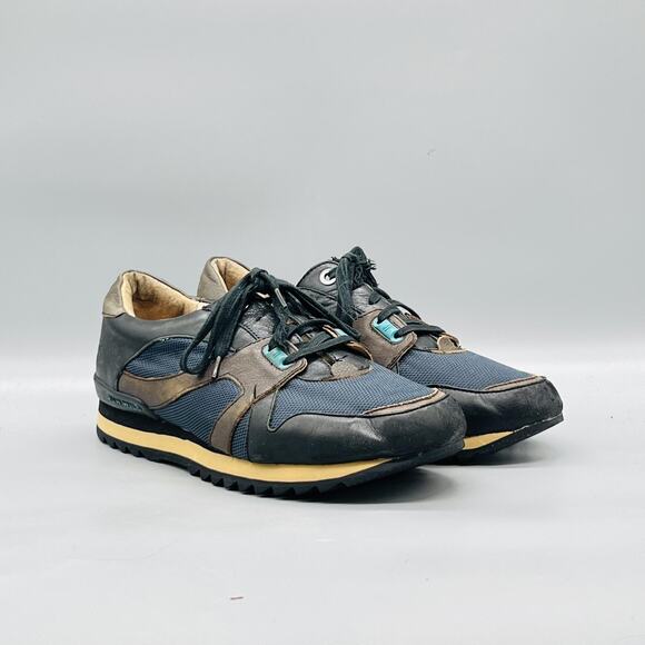 John Fluevog Shoes Mens 10 Blue Leather Run Wild Athletic Sneakers Comfort main image 9